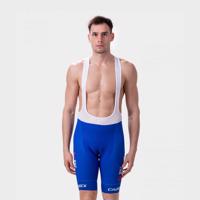 ALÉ Cyklistické kalhoty krátké s laclem - BIKE EXCHANGE 2022 - modrá/bílá XL