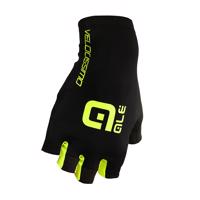 ALÉ Cyklistické rukavice krátkoprsté - VELOCISSIMO  - černá/žlutá XL