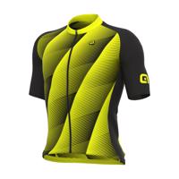 ALÉ Cyklistický dres s krátkým rukávem - PR-R SQUARE - žlutá