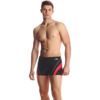 Aqua-Speed Dennis pánské plavky s nohavičkou černá-červená