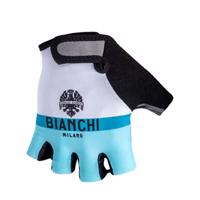 BIANCHI MILANO Cyklistické rukavice krátkoprsté - ANAPO - světle modrá/bílá