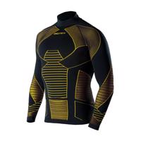 BIOTEX Cyklistické triko s dlouhým rukávem - ICEBREAK - černá/žlutá M-L