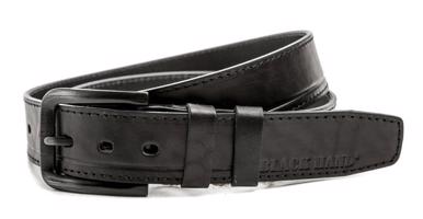 Black Hand 093-98 pánský černý kožený opasek šíře 38 mm