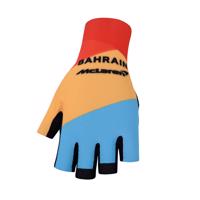BONAVELO Cyklistické rukavice krátkoprsté - BAHRAIN MCLAREN - červená/žlutá 2XL