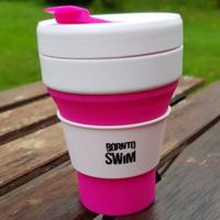 Borntoswim pocket size foldable reusable cup růžová