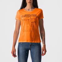 CASTELLI Cyklistické triko s krátkým rukávem - BELLAGIO TEE LADY - oranžová S
