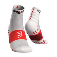 COMPRESSPORT Cyklistické ponožky klasické - TRAINING - bílá/červená 42-44