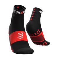COMPRESSPORT Cyklistické ponožky klasické - TRAINING - černá/červená 39-41