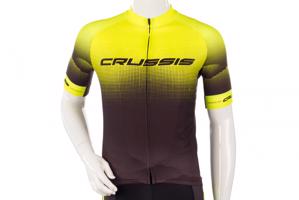 Cyklistický dres Crussis, černá/žlutá XL