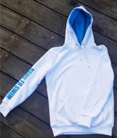 Dětská mikina borntoswim sweatshirt hoodie junior white/turquoise s