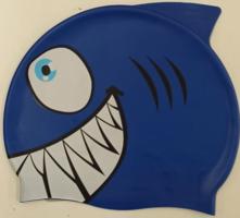 Dětská plavecká čepice borntoswim shark junior swim cap tmavě
