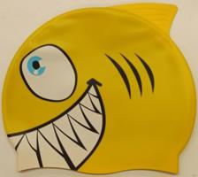 Dětská plavecká čepice borntoswim shark junior swim cap žlutá