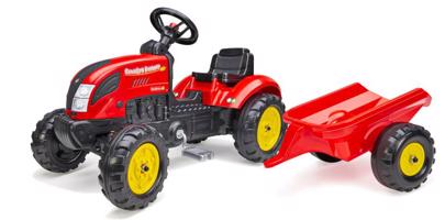 Falk šlapací traktor 2058L Country Farmer s vlečkou - červený