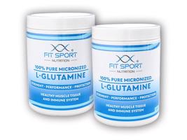 FitSport Nutrition 2x 100% Pure Micronized L-Glutamine 550g