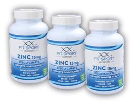 FitSport Nutrition 3x Zinc 15mg Bisglycinate 100 vege tabs