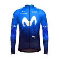 GOBIK Cyklistický dres s dlouhým rukávem zimní - HYDER MOVISTAR TEAM 2024 - modrá/bílá 2XL