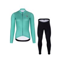 HOLOKOLO Cyklistický dlouhý dres a kalhoty - STARLIGHT LADY W - světle modrá/černá