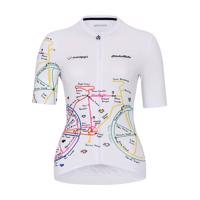HOLOKOLO Cyklistický dres s krátkým rukávem - MAAPPI ELITE LADY - bílá/vícebarevná M