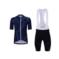 HOLOKOLO Cyklistický krátký dres a krátké kalhoty - SPARKLE - černá/modrá