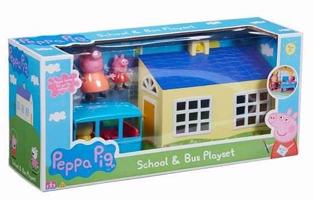 Hrací sada škola a školní autobus Prasátko Peppa