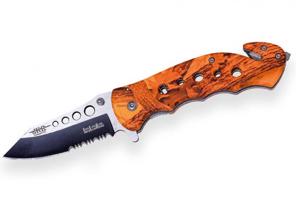 Joker záchranářský nůž Tactica orange camo s pouzdrem