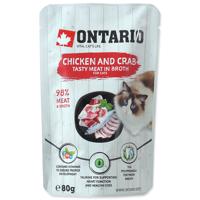 Kapsička ONTARIO Cat Chicken and Crab in Broth 80 g