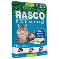 Kapsička RASCO Premium Cat Pouch Sterilized, Cod, Spirulina 85 g