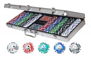 Lion Games Poker sada v hliníkovém kufříku 500 čipů s hodnotamikarty plastic (VÝPRODEJ)