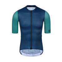 MONTON Cyklistický dres s krátkým rukávem - CHECHEN - zelená/modrá L