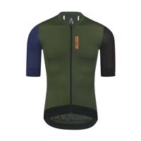 MONTON Cyklistický dres s krátkým rukávem - TRAVELER EVO - modrá/černá/zelená M