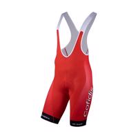 NALINI Cyklistické kalhoty krátké s laclem - COFIDIS 2021 - červená/bílá L