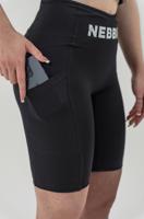 NEBBIA Barbell Therapy Cyklistické šortky s vysokým pasem 10″ GYM THERAPY 628 Black Barva: Černá, Velikost: XS