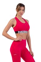 NEBBIA Feel Good Look Good Sportovní podprsenka Cross Back 410 Pink Barva: Růžová, Velikost: M