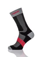 Nessi Sportswear Termoaktivní ponožky s ionty stříbra Trail X T-2 - Černo-Šedá-Červená Velikost: 35-37