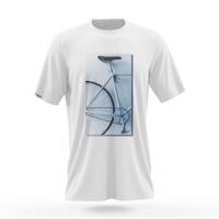 NU. BY HOLOKOLO Cyklistické triko s krátkým rukávem - DON'T QUIT - bílá/modrá