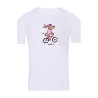 NU. BY HOLOKOLO Cyklistické triko s krátkým rukávem - PEDAL POWER - bílá