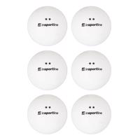Pingpongové míčky inSPORTline Elisenda S2 6ks Barva bílá