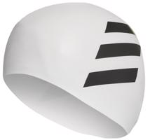 Plavecká čepice adidas Sil 3-stripes Bílá