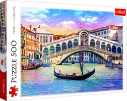 Puzzle Benátky Most Rialto 500 dílků