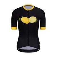 RIVANELLE BY HOLOKOLO Cyklistický dres s krátkým rukávem - FRUIT LADY - černá/žlutá