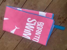 Ručník borntoswim shark microfibre towel růžová