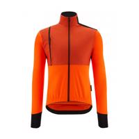 SANTINI Cyklistická zateplená bunda - VEGA ABSOLUTE - oranžová L