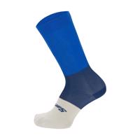 SANTINI Cyklistické ponožky klasické - BENGAL - modrá/bílá