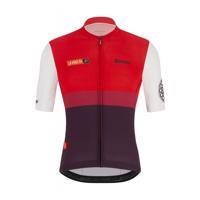 SANTINI Cyklistický dres s krátkým rukávem - LA VUELTA 2021 - červená L