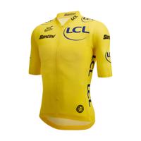 SANTINI Cyklistický dres s krátkým rukávem - TOUR DE FRANCE LEADER 2023 - žlutá L