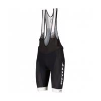 SCOTT Cyklistické kalhoty krátké s laclem - RC TEAM ++ 2022 - bílá/černá L