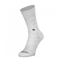 SCOTT Cyklistické ponožky klasické - TRAIL CAMO CREW - šedá/bílá 39-41