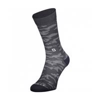 SCOTT Cyklistické ponožky klasické - TRAIL CAMO CREW - šedá/bílá 42-44