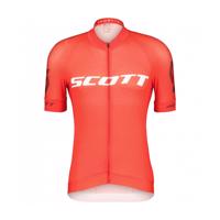 SCOTT Cyklistický dres s krátkým rukávem - RC PRO SS - bílá/červená