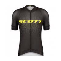 SCOTT Cyklistický dres s krátkým rukávem - RC PRO SS - černá/žlutá S